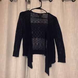 Juniors small navy blue cardigan